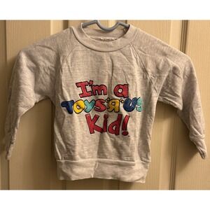 VINTAGE 90s I'M A TOYS R US KID SweatSHIRT Gray SIZE Kids Unisex Small
